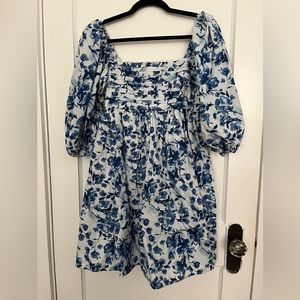 Emerson Poplin puff Sleeve Mini Dress